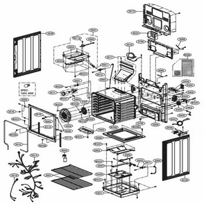 Cavity Parts Diagram and Parts List for LRG3193BM FBMELGA LG Range