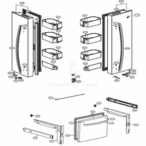 Door Parts Diagram and Parts List for LFC22770ST ASTCNA6 LG Refrigerator