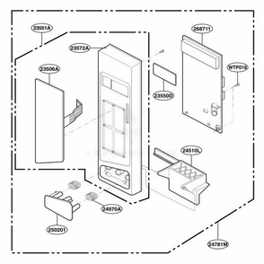 Control Panel Parts Diagram and Parts List for KCMS185JWH AWHEKAD LG Wall Oven