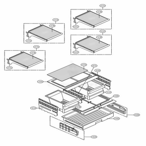 Refrigerator Parts Diagram and Parts List for 71602 ASWCSE5 LG Refrigerator