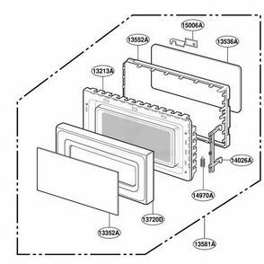 Part Location Diagram of 3720W0D076D LG PANEL DOOR