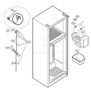 Ice Maker Parts Diagram and Parts List for 79432 ASWCSE8 LG Refrigerator