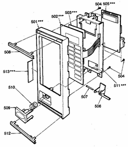 Control Panel Parts Diagram and Parts List for 7218852980  Kenmore Microwave