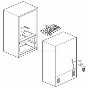 Icemaker Parts Diagram and Parts List for LFC22770SB AWBCNA2 LG Refrigerator
