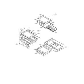 Refrigerator Diagram and Parts List for LRDC22743SW  LG Refrigerator