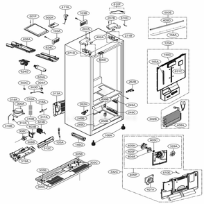 Case Parts Diagram and Parts List for LRMVS2806D ASBCNA0 LG Refrigerator