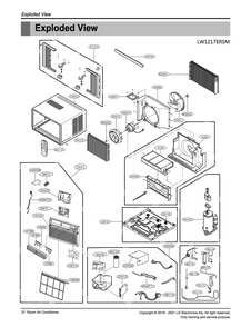 Diagram 1 Diagram and Parts List for W3NC12LNCM2 AT1AUSB LG Air Conditioner