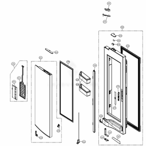 Part Location Diagram of MBN63225301 LG CASE,PCB