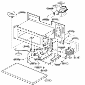 Interior Parts 1 Diagram and Parts List for YKHMC107EWH0 WHEKAC LG Range