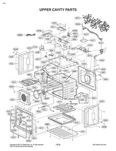 Upper Cavity Parts Diagram and Parts List for UPWD3034ST AS1LSGN LG Range