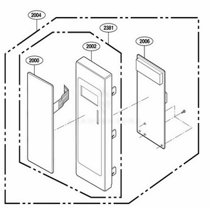 Control Panel Parts Diagram and Parts List for AMC7159TAB ABKEAMA LG Wall Oven