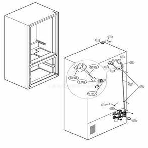 Valve And Water Tube Parts Diagram and Parts List for LFX25974ST ASTCNA4 LG Refrigerator