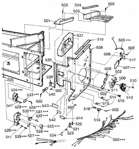 Switches And Microwave Diagram and Parts List for 7218815181  Kenmore Microwave