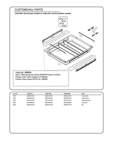 Customchill Parts Diagram and Parts List for GR-L31GHQXM AWBCSE1 LG Refrigerator