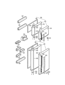 Door And Shelves Diagram and Parts List for LRTBC1821BS  LG Refrigerator
