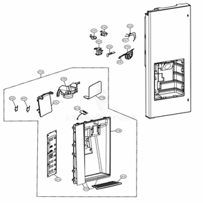 Part Location Diagram of MBG64107701 LG BUTTON,LEVER