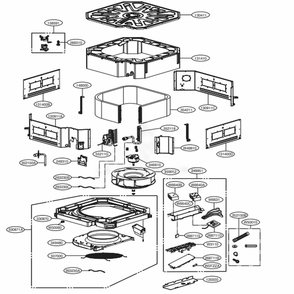 Main Diagram and Parts List for ARNU093TNC2 ANWALUS LG Air Conditioner