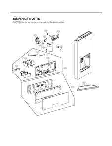 Dispenser Parts Diagram and Parts List for GR-X266DSMM ASTCNA0 LG Refrigerator