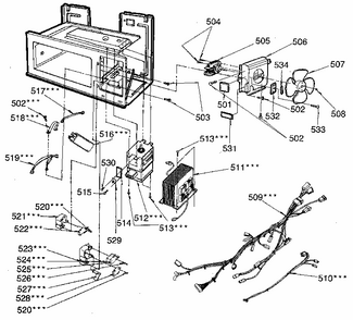 Switch And Microwave Diagram and Parts List for 7218915080  Kenmore Microwave