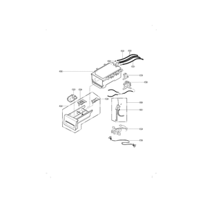 Dispenser Assembly Diagram and Parts List for WM3670HWA 00 LG Washer