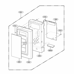 Controller Parts Diagram and Parts List for MH6141XKQ AW2EWRP LG Wall Oven