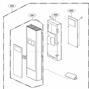 Controller Parts Diagram and Parts List for LMVH1711ST AS1ELGA LG Microwave