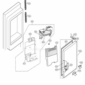Part Location Diagram of MCK67107302 LG COVER,MOTOR