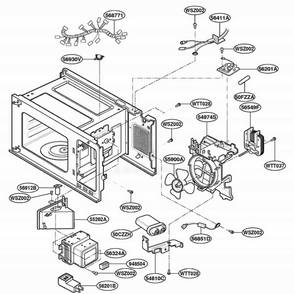 Interior Parts Diagram and Parts List for DMW13MW MWEDOM LG Range