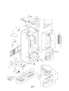 Case Parts Diagram and Parts List for LFXS29626S 00 LG Refrigerator