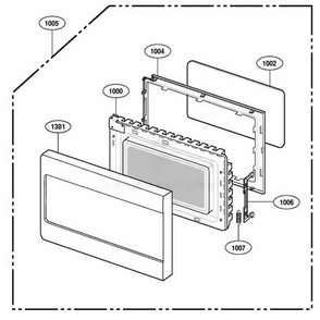Part Location Diagram of 3581W1A452H LG DOOR ASSEMBLY