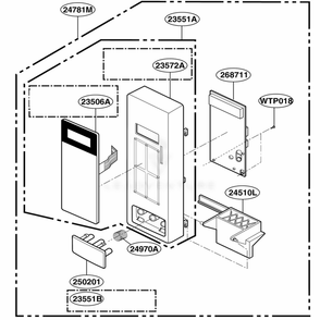 Control Panel Parts Diagram and Parts List for JES1656BH CBKEGEU LG Range