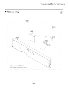 Panel Assembly Diagram and Parts List for SKSDW2411S ASTESNA LG Dishwasher