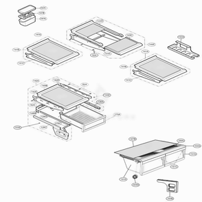 Part Location Diagram of 5027JJ1039E LG SHELF ASSEMBLY,REFRIGERA