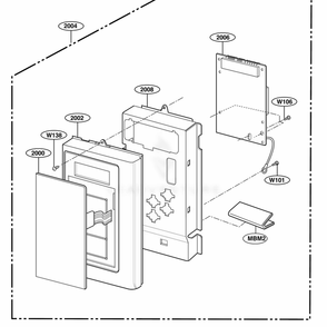 Part Location Diagram of 3840W1T002A LG CARD,TECHNICAL