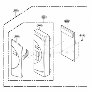Controller Parts Diagram and Parts List for 63102301 CW1ESEA LG Range