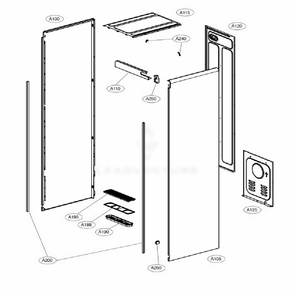 Part Location Diagram of MCK67969401 LG COVER,TOP