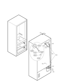 Ice And Water Parts Diagram and Parts List for LFX28977SW 03 LG Refrigerator