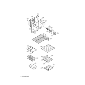 Freezer Diagram and Parts List for LRTN19320SW  LG Refrigerator