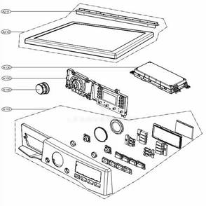 Control Panel And Plate Assembly Diagram and Parts List for DLGX3371R ACREEUS LG Dryer