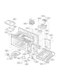 Interior Parts Diagram and Parts List for LMV2073WW 01 LG Microwave