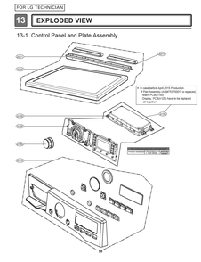 Diagram 1 Diagram and Parts List for RV1393AS ABWEEUS LG Dryer