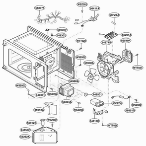 Part Location Diagram of 6411W1A033D LG POWER CORD ASSEMBLY