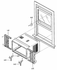 Installation Kit Assy Diagram and Parts List for 58076100700  Kenmore Air Conditioner