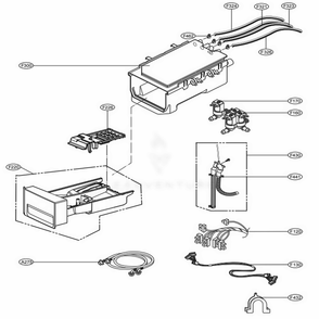 Dispenser Assembly Diagram and Parts List for GCW1069QD ABWELAT LG Washer