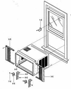Installation Kit Assy Diagram and Parts List for 58074300400  Kenmore Air Conditioner