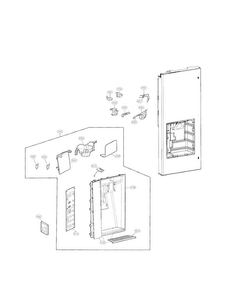 Dispenser Parts Diagram and Parts List for LFX29927SB  LG Refrigerator