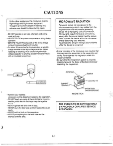 Cautions Diagram and Parts List for MA-1273M  LG Microwave