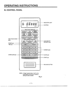 Operating Instructions Page 2 Diagram and Parts List for MA-1554M  LG Microwave