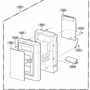 Part Location Diagram of 4781W1M259H LG CONTROLLER ASSEMBLY,
