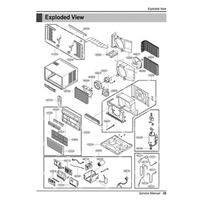 Section Diagram and Parts List for LWHD1450ER AWYAUS1 LG Air Conditioner